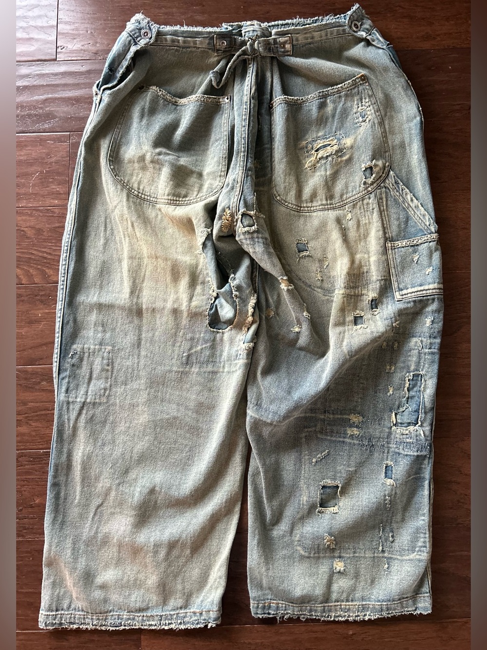 RARE Magnolia Pearl Miner Denim Jeans - Hand-Distressed Patchwork, Boho/hippie